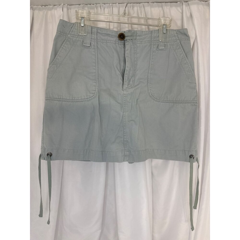 Sonoma Life + Style Womens Skort Size 12 Light Blue 100% Cotton Adjustable Draws